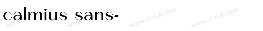 calmius sans字体转换